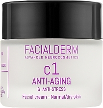 Fragrances, Perfumes, Cosmetics Anti-Aging & Anti-Stress Cream for Normal & Dry Skin - Facialderm C1 Anti-Age And Anti-Stress Cream