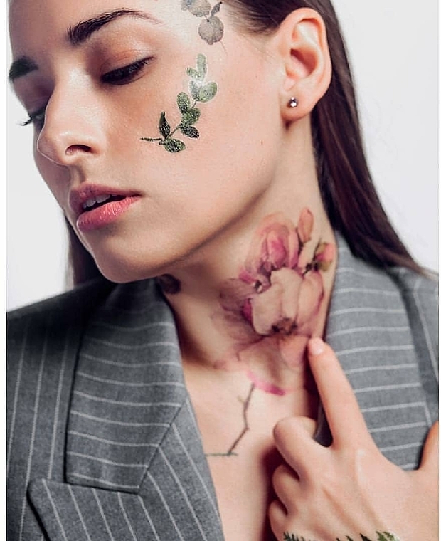 Temporary Tattoo "Purple Mood: Tender Peonies" - Arley Sign — photo N9