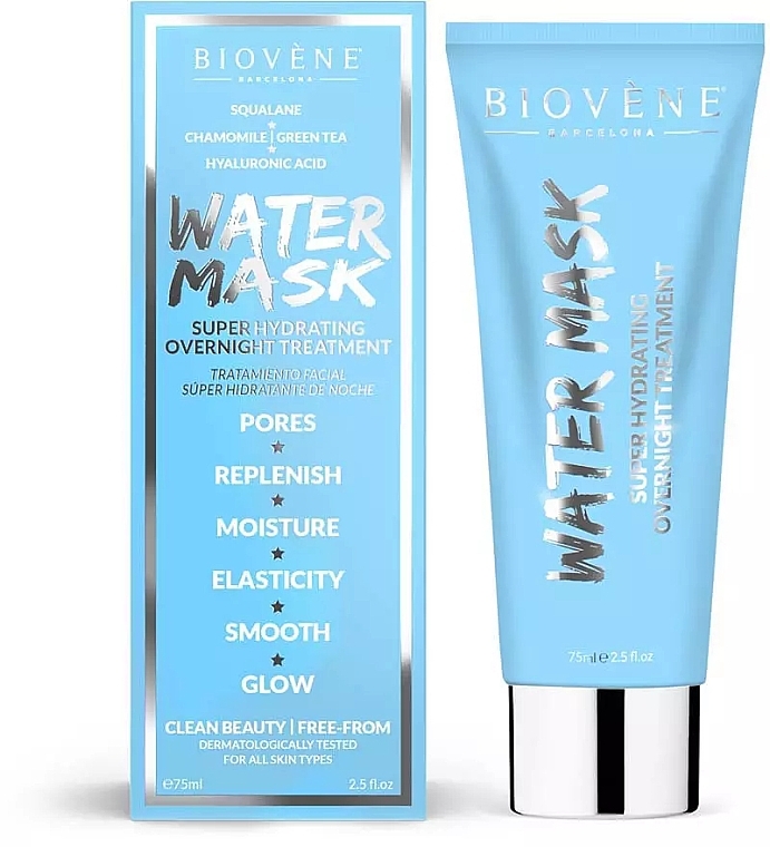 Super Moisturizing Night Face Mask - Biovene Water Mask Super Hydrating Overnight Treatment — photo N2