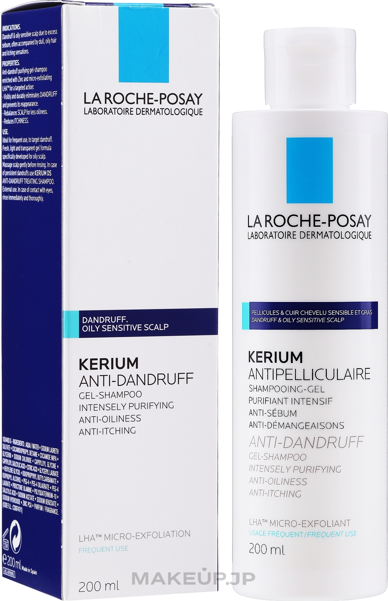 Anti Oily Dandruff Gel-Shampoo - La Roche-Posay Kerium Anti-Dandruff Oily Sensitive Scalp Gel Shampoo — photo 200 ml