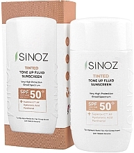 Fragrances, Perfumes, Cosmetics Toning Liquid Sunscreen SPF50+ - Sinoz Tinted Tone Up Fluid Sunscreen SPF50+