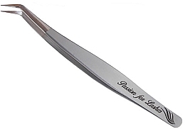 Professional Curved Lash Tweezers, sharp, 13 cm - Erlinda Solingen Passion For Lashes — photo N1