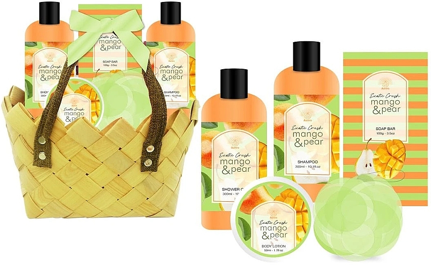 Mango & Pear Set in Box, 5 products - Aurora Exotic Crush Mango & Pear — photo N2