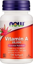 Fragrances, Perfumes, Cosmetics Dietary Supplement "Vitamin A" - Now Foods Vitamin A 25000 IU Essential Nutrition