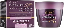 Fragrances, Perfumes, Cosmetics Super Lifting Night Face Cream - Vitex Hyaluron Lift