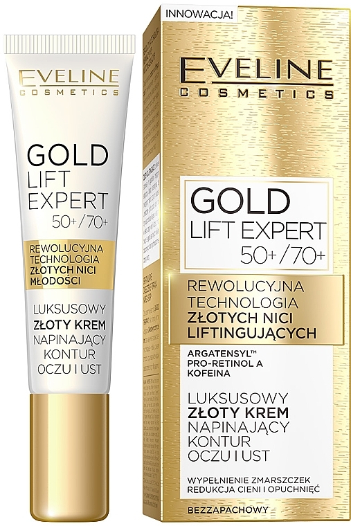 Eye & Lip Cream - Eveline Cosmetics Gold Lift Expert 50+\70+ — photo N1