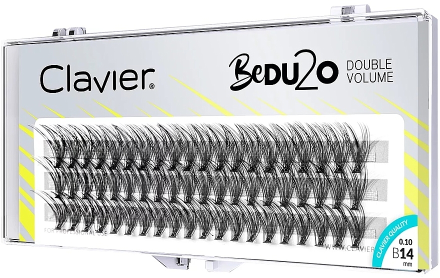 Bedu2o Double Volume False Eyelashes, B 14 mm - Clavier — photo N1