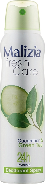 Deodorant Antiperspirant - Malizia Frash Care Deodorant Spray Cucumber & Green Tea — photo N1