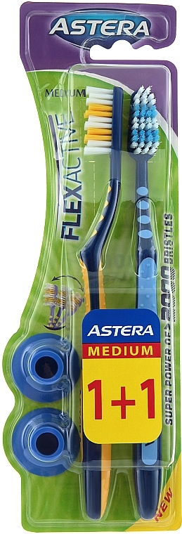 Toothbrush - Astera Flex Active 1+1 Medium — photo N1