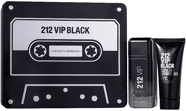 Carolina Herrera 212 Vip Black - Set (edp/100ml + sh/gel/100ml)	 — photo N1