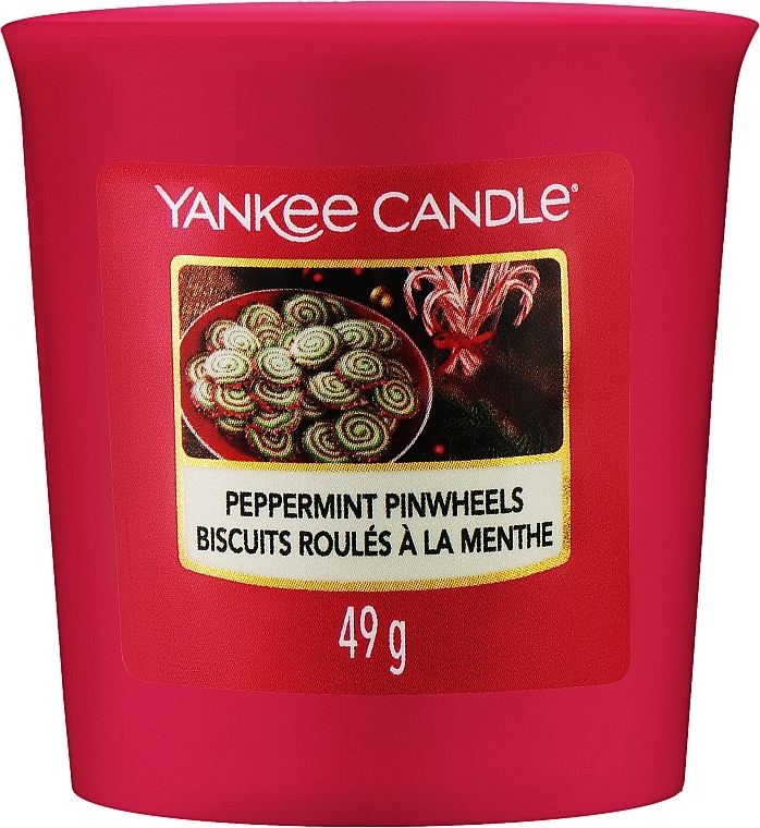 Peppermint Pinwheels Votive Candle - Yankee Candle Peppermint Pinwheels Votive — photo N1