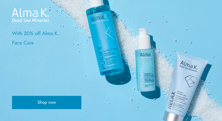 20% off Alma K. Face Care promotional products. Prices on the site already include a discount.