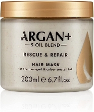 Fragrances, Perfumes, Cosmetics Mask for Dry, Damaged and Colored Hair - Argan+ Rescue & Repair Hair Mask Moroccan Argan Oil