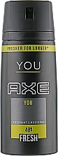 Men Deodorant Spray "You" - Axe Deodorant Bodyspray — photo N3