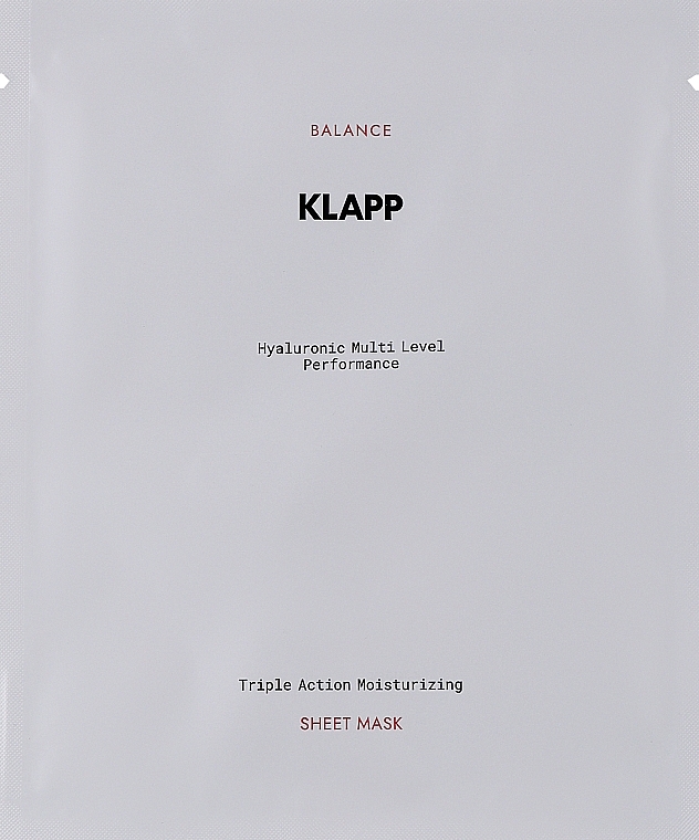 Face Mask - Klapp Triple Action Moisturizing Sheet Mask — photo N2