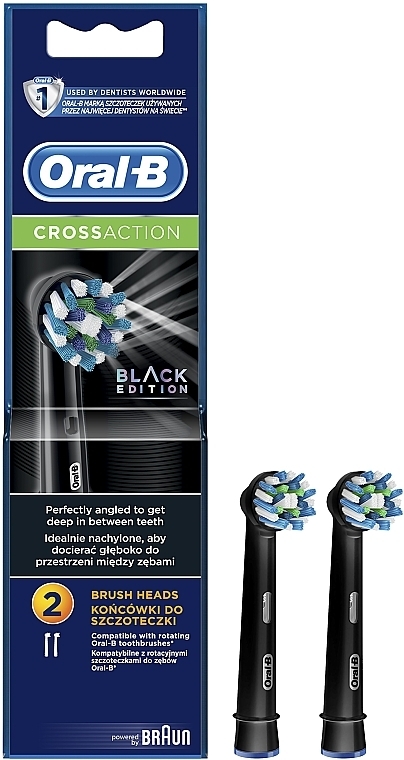 Replaceable Electric Toothbrush Head Cross Action CA EB50 Black Edition - Oral-B — photo N1