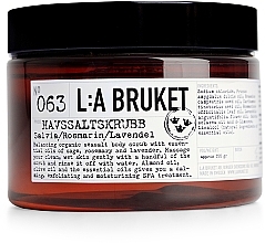 Fragrances, Perfumes, Cosmetics Body Scrub - L:A Bruket No. 063 Salt Scrub Sage/Rosemary/Lavender