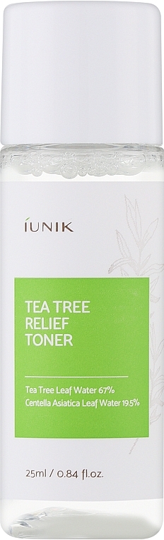 Soothing Tea Tree Toner - iUnik Tea Tree Relief Toner (mini) — photo N1