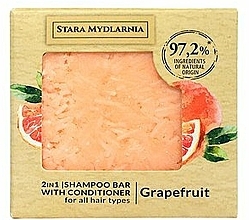 Fragrances, Perfumes, Cosmetics Grapefruit Shampoo-Conditioner Bar - Stara Mydlarnia Grapefruit 2in1 Shampoo Bar