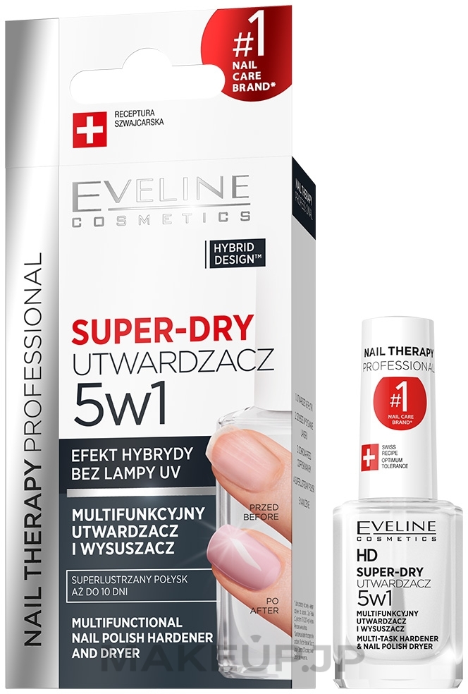 Nail Dry Top Coat 5 in 1 - Eveline Cosmetics Nail Therapy Professional Super-Dry Top Coat — photo 12 ml