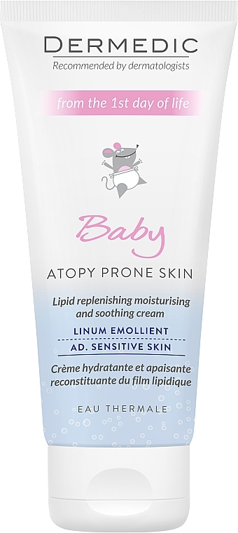 Moisturizing & Soothing Cream - Dermedic Emolient Linum Baby Body Cream — photo N2