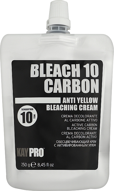 Bleaching Cream with Activated Charcoal (up to 10 tones) - KayPro NoYellowGigs Bleaching Cream — photo N1