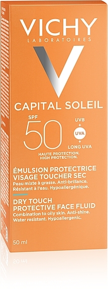 Sun Protection Face Emultion - Vichy Capital Soleil SPF 50 Emulsion Anti-Brillance IP50 — photo N2