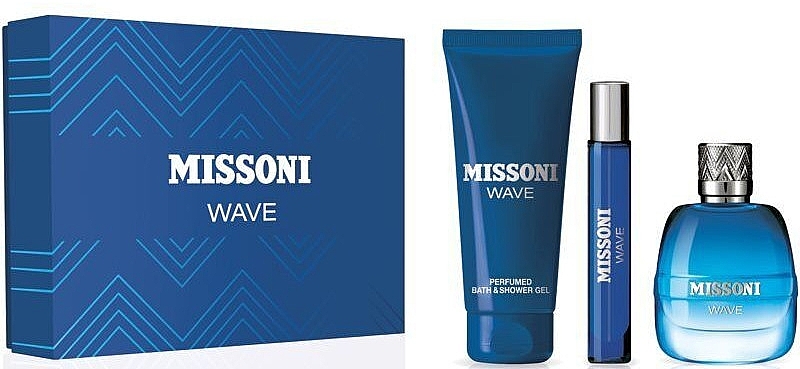 Missoni Wave - Set (edt/100ml+sh/gel/150ml+edt/mini/10ml) — photo N1