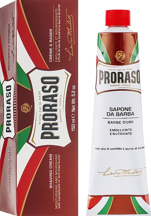 Set - Proraso Classic Shaving Metal Red "Primadopo" (pre/cr/100ml + sh/cr/150ml + ash/cr/100ml) — photo N5