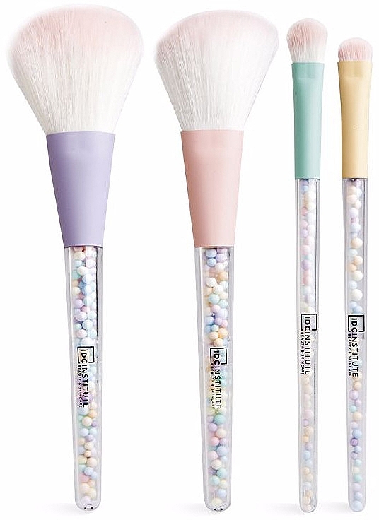 Makeup Brush Set, 4 pcs - IDC Institute Candy Makeup Brush Set — photo N3