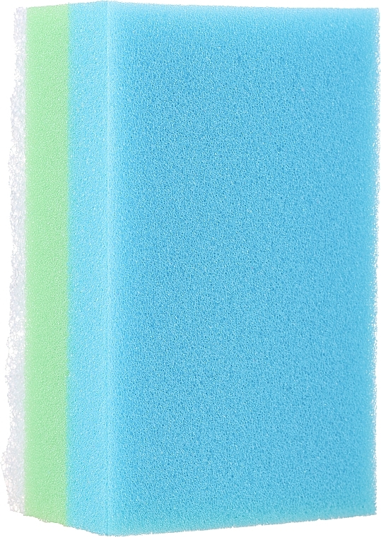 Rectangular Bath Sponge, blue-green - Ewimark — photo N1