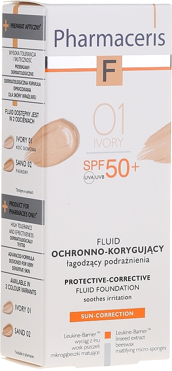 Protective Fluid Foundation - Pharmaceris F Protective-Corrective Fluid Foundation SPF 50+ — photo N1