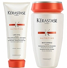 Fragrances, Perfumes, Cosmetics Set - Kerastase Bain Satin (shm/80ml + Thermique/50ml)