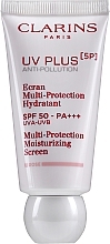 Fragrances, Perfumes, Cosmetics Moisturizing Protective Face Fluid - Clarins UV Plus [5P] Anti-Pollution SPF 50 Rose