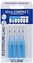 Interdental Brush, blue, 4 pcs - Elgydium Clinic Brushes Mono Compact Blue 0.8mm — photo N1