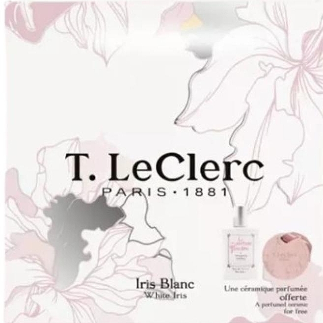 T. LeClerc Iris Blanc - セット (edp/50ml + scen/ceramic) — photo N1