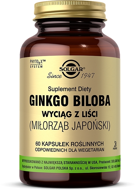 Ginkgo Biloba Extract - Solgar SFP Ginkgo Biloba Leaf Extract — photo N1