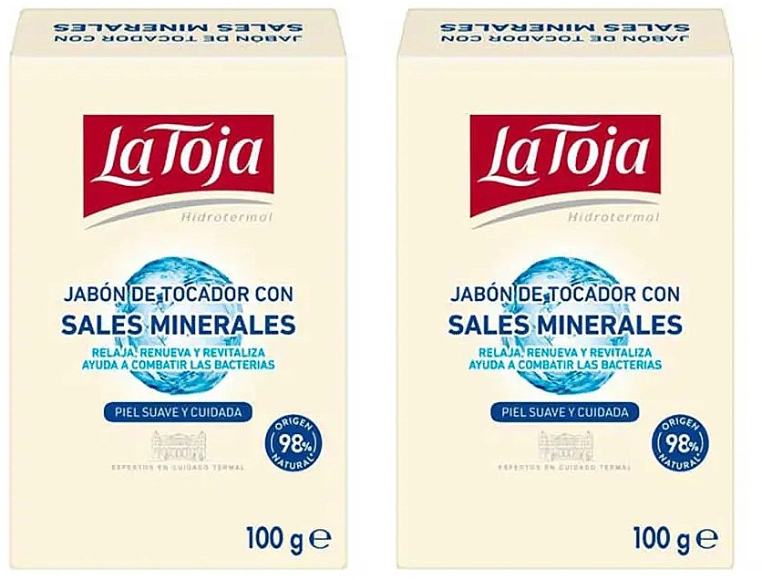 Set - La Toja Hidrotermal Toilet Soap With Salt Mineral (soap/2x100g) — photo N1