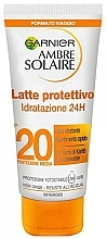 Fragrances, Perfumes, Cosmetics Face & Body Sunscreen Milk SPF 20 - Garnier Ambre Solaire Latte Protettivo SPF 20 (mini size)