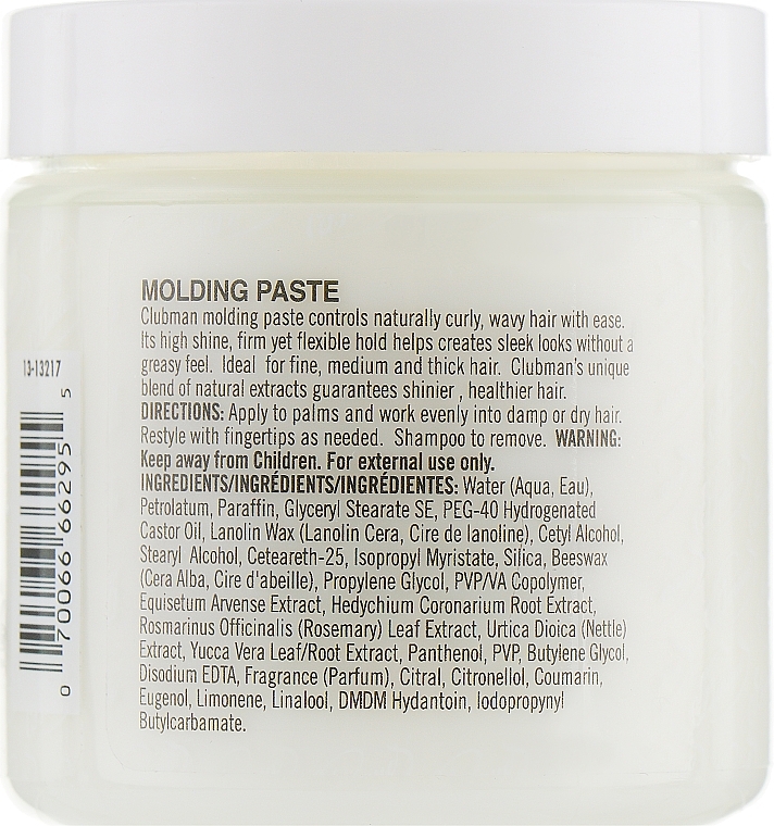 Hair Modeling Paste - Clubman Pinaud Molding Paste — photo N4