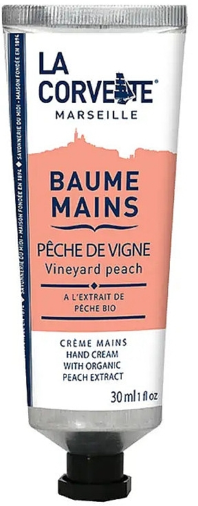 Vineyard Peach Hand Cream - La Corvette Vineyard Peach Hand Cream — photo N2