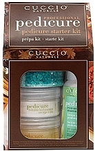 Fragrances, Perfumes, Cosmetics Pedicure Set - Cuccio Naturale Professional Pedicure Starter Kit (salt/46g + foot/scr/56g + foot/cr/56g + lot/56g)