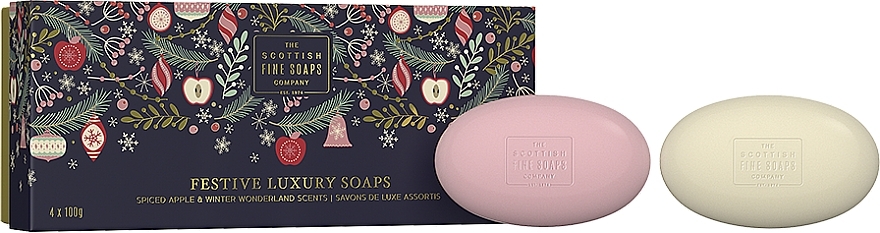 Set - Scottish Fine Soaps Festive Luxury Soaps (soap/4x100g) — photo N1