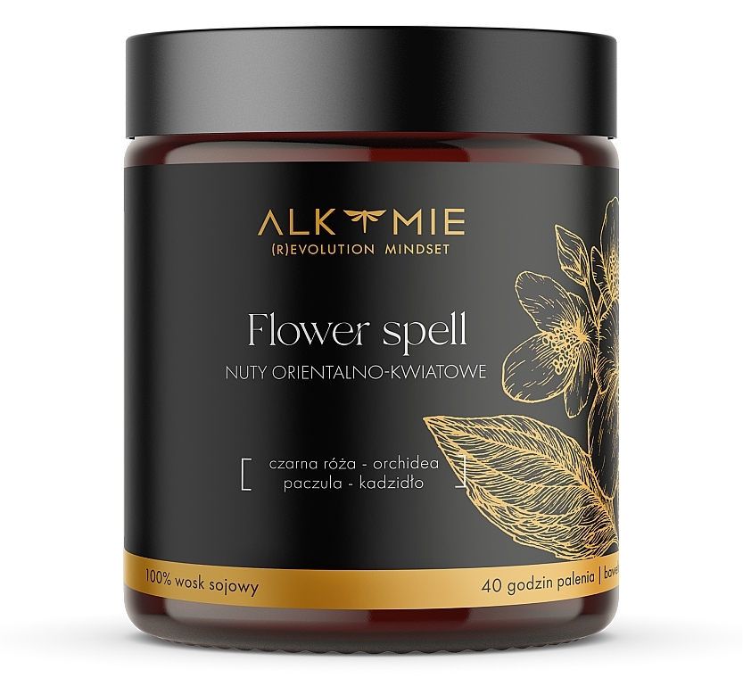 Soy Candle with Floral Scent - Alkmie Flower Spell — photo N1