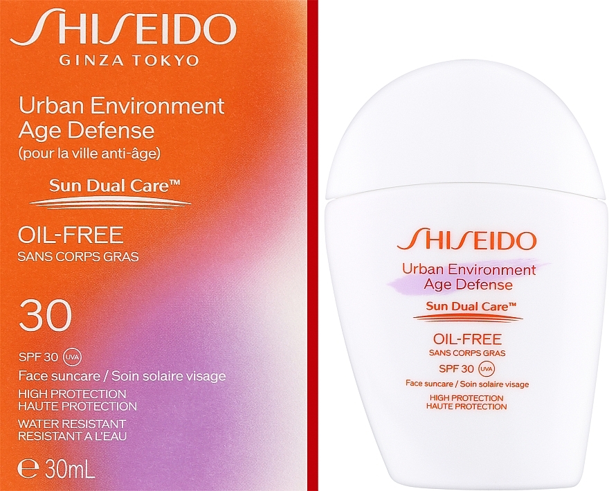 Sunscreen - Shiseido Urban Environment Age Defense Sun Dual Care SPF 30 UVA — photo N2