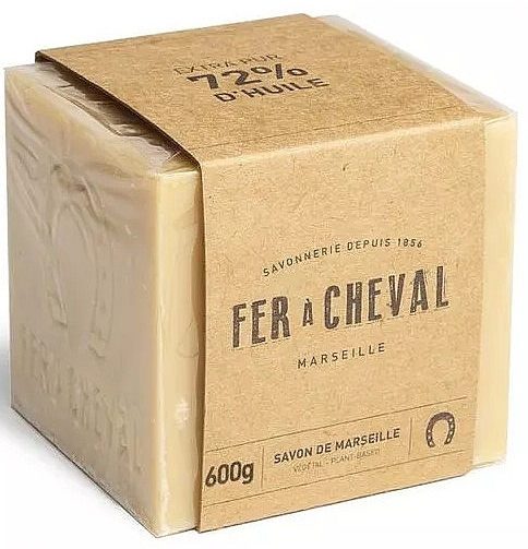 Natural Vegetable Soap, cube - Fer A Cheval Vegetal Marseille Soap Cube — photo N2