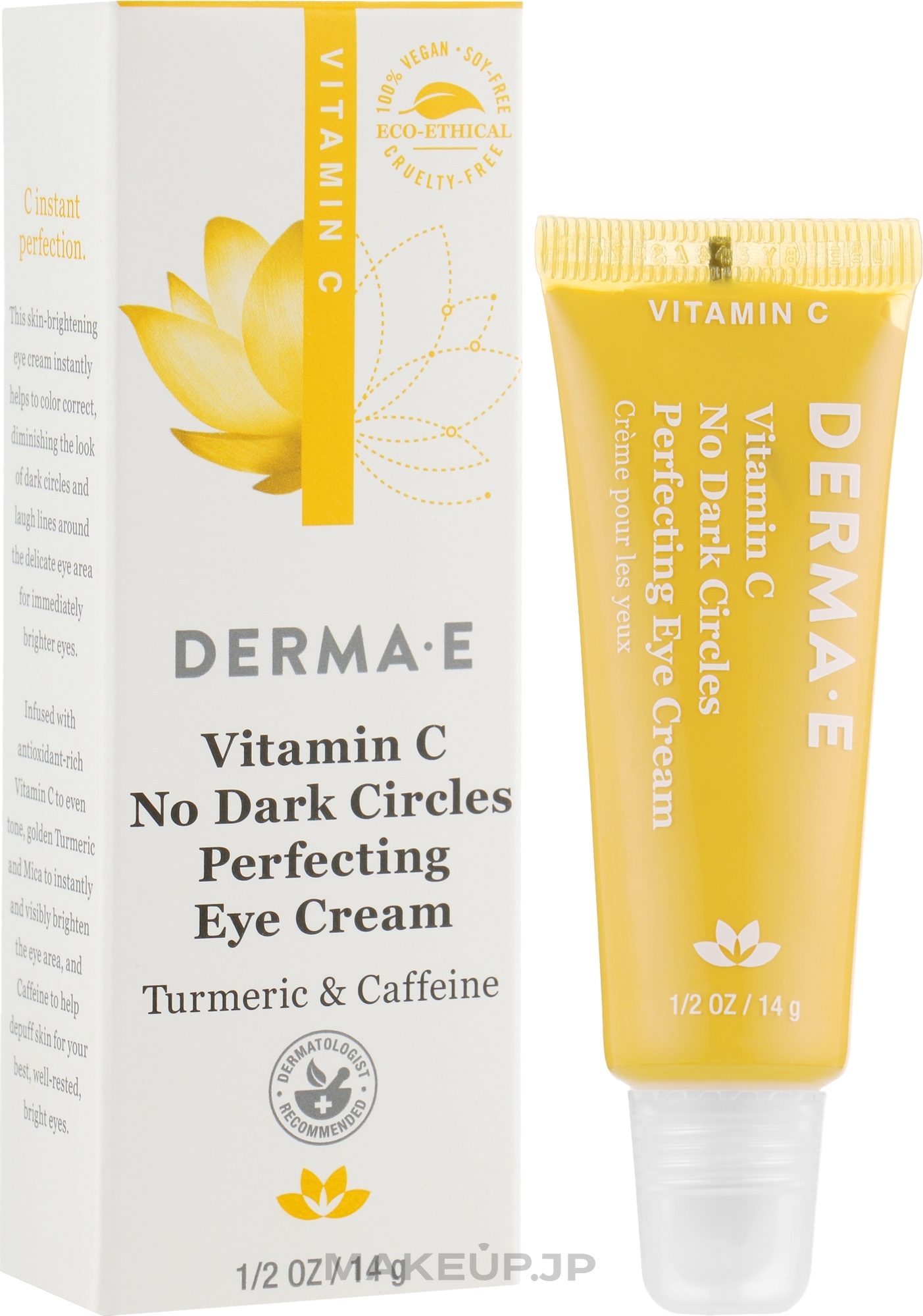 Anti Dark Circles Cream with Vitamin C & Caffeine - Derma E Vitamin C No Dark Circles Perfecting Eye Cream — photo 14 g