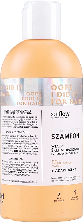 Shampoo for Medium Porosity Hair - So!Flow by VisPlantis Medium Porosity Hair Humectant Shampoo — photo N1