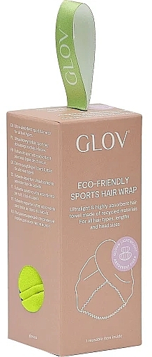 Sport Hair Towel, lime - Glov Hair Wrap Sport Lime — photo N8