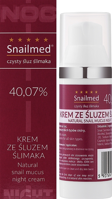 Intensive Moisturizing Night Cream - Snailmed — photo N7